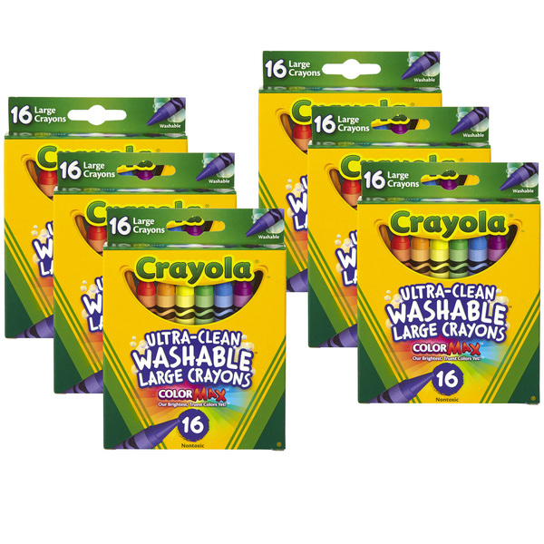 Crayola Large Washable Crayons, PK96 BIN523281BN